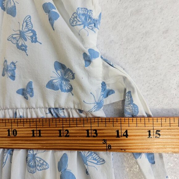 B Smart Dress Juniors Womens Sz 7 Mini Tiered Butterfly Y2K Coquette Babydoll - Picture 10 of 15